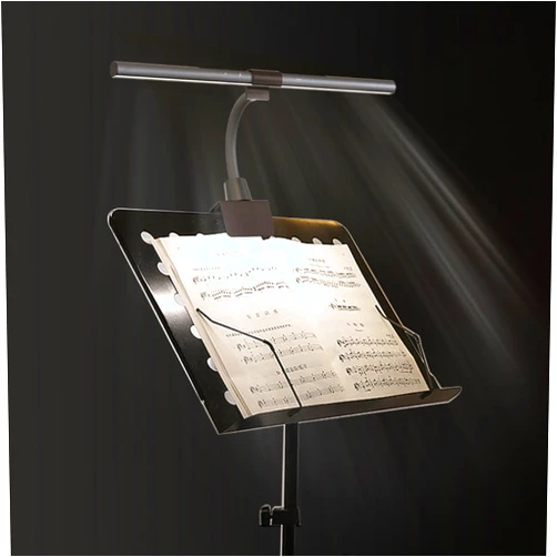 Archilight Melodia Pro 17.32' Portable Music Stand Clip On Lamp: Modern, 3000K~6500K CCT Adjustable, Dimmable, 5W LED, Eye Protection, for Piano, Sheet Music, Guitar, Voilin, Orchestra, Podium