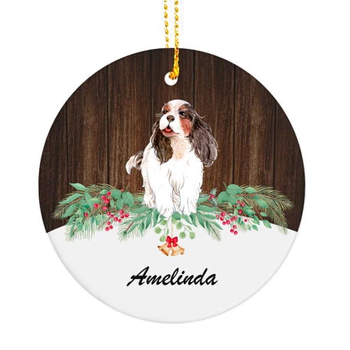 Custom Calvier King Charles Ornaments - Dog Christmas Tree Decorations, Dog First Xmas Ornament Calvier King Charles Dog Christmas Ornament Ornament for Women, Men