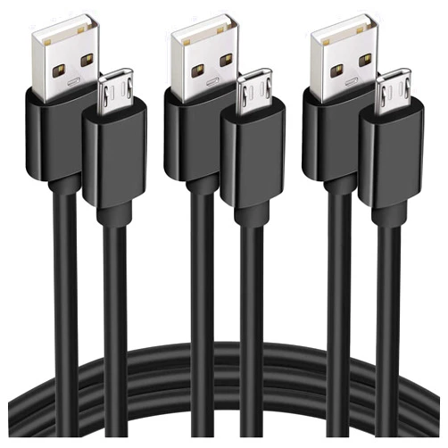 Mancro Micro USB Cable, Universal 3Pack 6ft Long Android Charger Cable, High Speed Sync Charger Cord and Micro USB Data Cord Wire fit for Samsung Galaxy S7 Edge, S7, S6 Edge, S6, Black