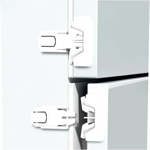 Maveek 4-Pack Child Proof Refrigerator Lock for Kids, Maveek Baby Safety White Fridge Door Locks, Water Cooler Door School Freezer Childproof Latches for Toddlers, Cats and Dogs