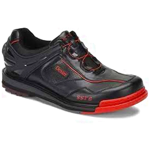 Dexter Men's Modern SST 6 Hybrid BOA Bowling Shoes Left Hand-Black/Red 10 1/2