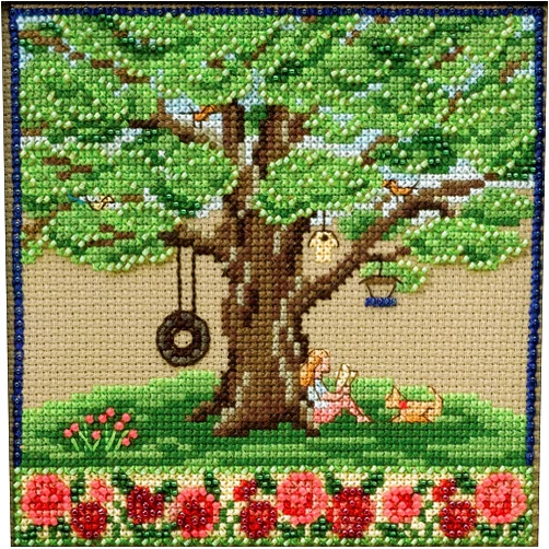 Mill Hill Summer Oak Beaded Counted Cross Stitch Kit Mill Hill 2017 Mighty Oak Quartet Series MH171713