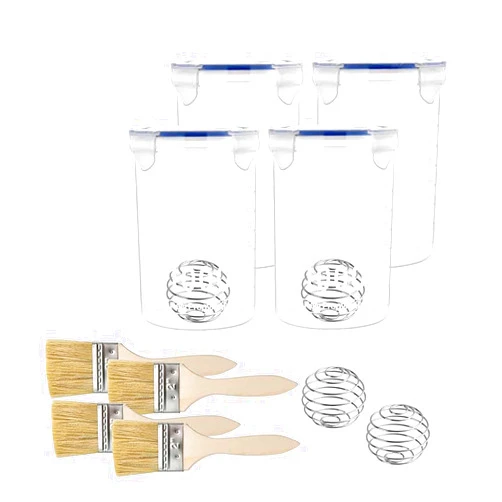 IEUDNS 4 Sets Paint Containers Airtight Paint Cups 1000ml Transparent Paint Storage for DIY Repainting Leftover Paint Painting Tasks
