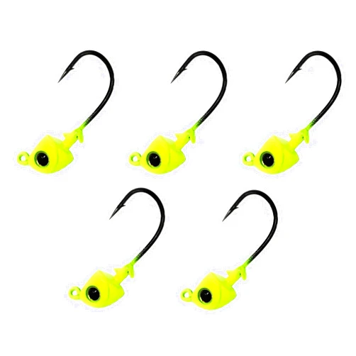 Reaction Tackle Tungsten Swimbait Jig Heads - 3D Realistic Eyes Attract Bass and More- Swim Bait Jig Head Fishing Hooks for use with Freshwater or Saltwater Fishing Lures (5-Pack)