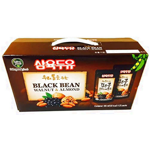 Sahmyook Black Bean With Walnut & Almond Soy Milk, 6.5 Fl. Ounce (Pack of 20)