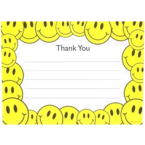 Lil Pickle Gender Neutral Kids Smiley Face Thank You, Fill-in Style, 8 Pack