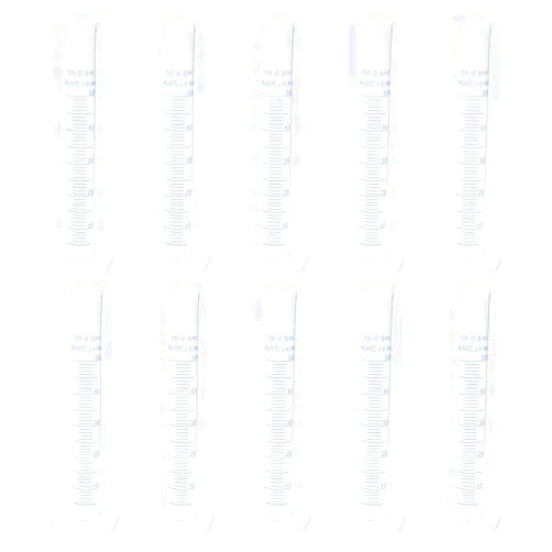 Geesatis 10 Pcs Plastic Measuring Cylinders 50 ml Lab Test Graduated Measuring Cylinder