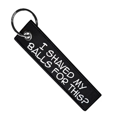 MotoLoot Keychain for Motorcycles, Scooters, Cars and Gifts (I Shaved My Balls For This?)