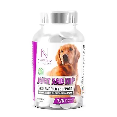 N-PROOV Dog Hip and Joint Support - Dog Arthritis Relief - Mobility chewable Bites for Dogs - Glucosamine with Chondroitin and MSM - Nproov
