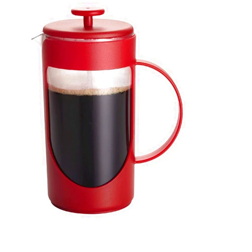 BonJour Coffee & Tea 8-Cup French Press, Red