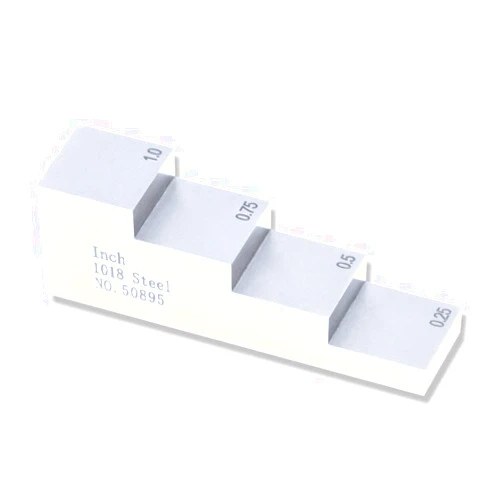 SULMILE 4 Step Test Calibration Block Step Wedge for Thickness and Linearity Calibration for Ultrasonic Thickness Gauge in NDT Testing #1018 Steel 0.250'' 0.500'' 0.750'' 1.000''