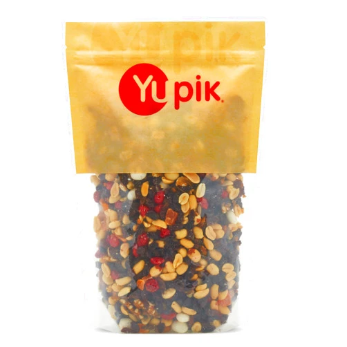 Yupik Camp Trail Mix, 2.2 lb, A mix of raisins, papaya, almonds, peanuts, walnuts, yogurt covered raisins, and candy covered peanuts, Pack of 1