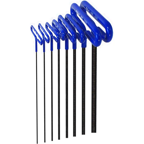 Eklind Tool EKLIND 55198 Cushion Grip Hex T-Key allen wrench - 8pc set Metric MM sizes 2-10 (9In shaft)