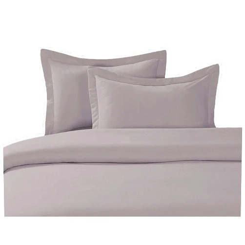 Sheetsnthings Luxury Solid Lilac 450 Thread Count King/Calking Size Duvet Cover Set 100% Cotton with Matching Pillow Shams 450TC