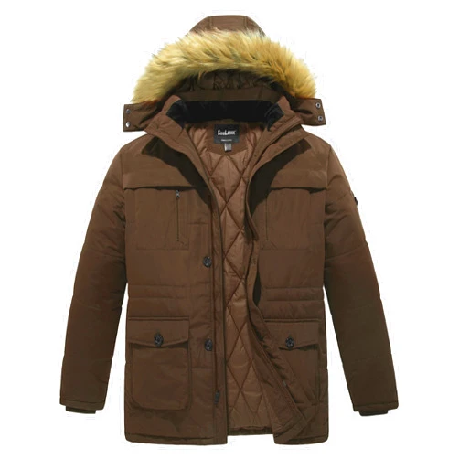 Soularge Men's Big and Tall Winter Warm Heavy Hooded Parka Jacket