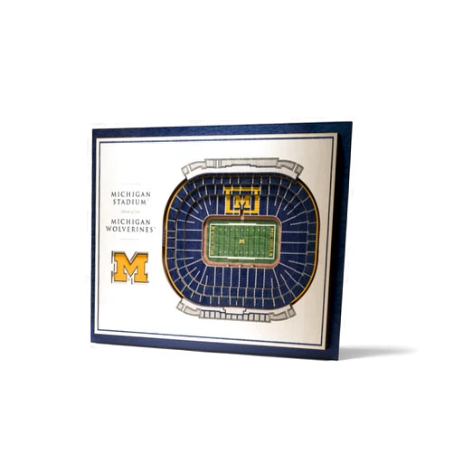 YouTheFan NCAA Michigan Wolverines 5-Layer StadiumView 3D Wall Art - Michigan Stadium
