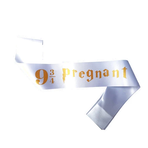 MONBISTY 9¾ Pregnant Sash for Pregnancy Announcement Party,Baby Shower Decorations Girl Boy Baby Shower Party Decorations, Gifts, Favors, Mommy Supplies Gender Revea