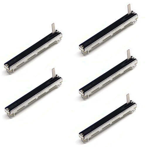 Fielect 5Pcs 10K Slide Potentiometer Carbon Film Fader Variable Resistors Mixer 6Pins 10K Ohm Linear Electronic Potentiometer for Dimming Tuning