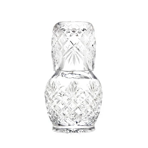 Godinger Shannon Night Water Carafe with Tumbler Glass - The Carafe Holds 16 oz, The Cup 8 oz