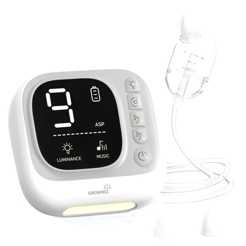 GROWNSY Nasal Aspirator for Baby, Hospital Grade Baby Nose Sucker, Electric Nose Suction with White Noise Function, Powerful 9 Levels Suction Adjustable, 4 Music and 7 Night Light Soothing