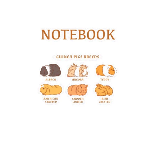 Eric Spilker Notizbuch Meerschweinchen Rassen Alpaka Angora Teddy American Crested Smooth Coated Irish Crested: Notizbuch 120 Seiten, Größe 15, 24 x 22, 86 cm (German Edition)