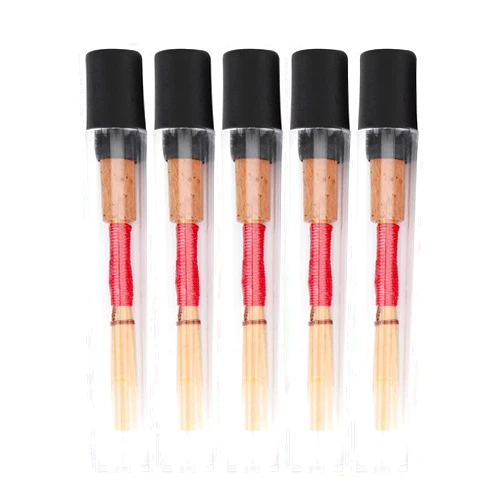 Estink Oboe Reeds, Pack of 5 Bamboo Oboe Reeds Medium Soft Handmade Oboe with Transparent Storage Case Medium Strength Instrument Accessories For Beginners Oboe Accessories