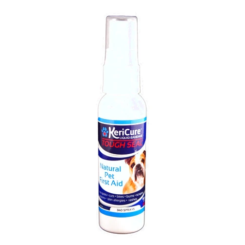 KeriCure Tough Seal Pet Liquid Bandage Spray for Dogs & Cats - 2oz Calming Wound Care Protection, Protects Cuts and Scratches - Safe if Licked, String-Free Dog Wound Spray