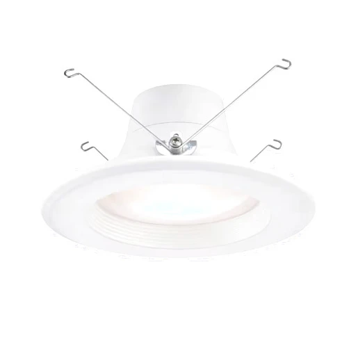 Commercial Electric 5 and 6 in. White Integrated LED Recessed Can Light Trim (Soft White) Dimmable