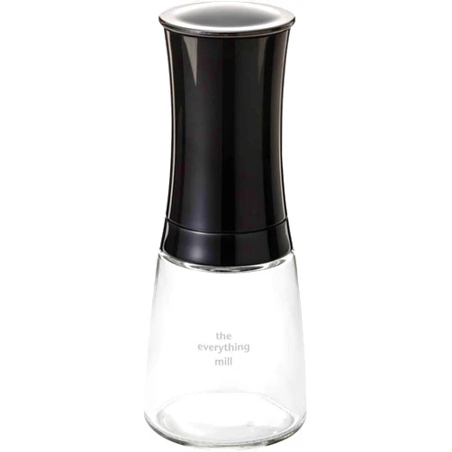 Kyocera CM-20CB-JP-AZ Mill, 5.1 fl oz (150 ml), Ceramic, Spice, Crystal Salt, Adjustable Coarseness, Black