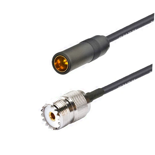 Supmory UHF Female to AM/FM Female Adapter RG174 Coax Cable 12 inches Pigtail Jumper RF coaxial Cable for Radio Antenna