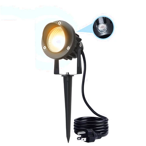 Fulanzaren 10W Dusk to Dawn Led Outdoor Light 120V 3000K 1000lm Warm White LED Spot Lights Outdoor Landscape Spotlights with Photocell Sensor IP65 Waterproof Outdoor Spot Lights for Yard Flag Garden Tree, 1 Pack