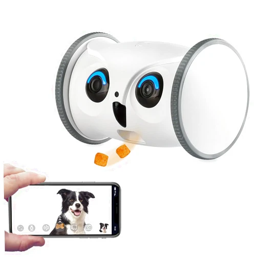 SKYMEE Owl Robot: 1080P Full HD Pet Camera with Treat Dispenser, Interactive Toy for Dogs and Cats, Full House Mobile Monitoring via App,2 Way Talk,No Monthly Fee