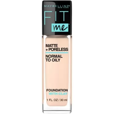 Maybelline New York Maybelline Fit Me Matte + Poreless Liquid Foundation Makeup, Fair Ivory, 1 fl; oz; Oil-Free Foundation 1 Count Bottle 1 fl oz. 105 FAIR IVORY