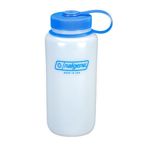 Nalgene Outdoor HDPE Wide Mouth BPA-Free Water Bottle, Plastic, 32 oz ,Blue