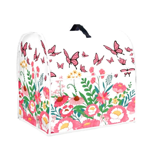Jiueut Floral Butterflies Stand Mixer Cover Compatible with 6-8 Quart Kitchenaid/Hamilton Stand Mixer, Dust Cover with Pockets Mixer Accessories Fits for Most Tilt Head & Bowl Lift Butterfly with Flower Large for 6-8 Quarts
