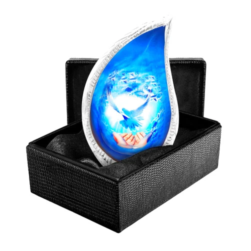 Trupoint Memorials Small Urns for Human Ashes Keepsake – Mini Urns for Ashes, Small Keepsake Urns for Human Ashes, Mini Urns for Human Ashes Dad, Cremation Keepsakes for Ashes – Small, Teardrop Dove