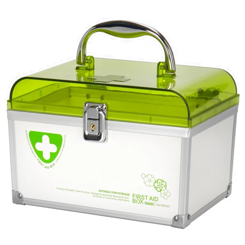 Glosen Medicine Lock Box With Key，8.46 * 5.87 * 5.51 Inch，locked Medicine Box with Child Safe Lock