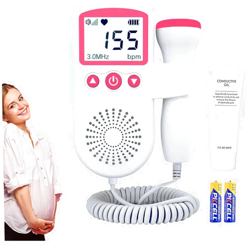 Generic Bags for Baby Heartbeat Accessories Portable Pregnancy Doppler Fetal Heart Rate Bag for New Moms Easy to Operate MISSZA