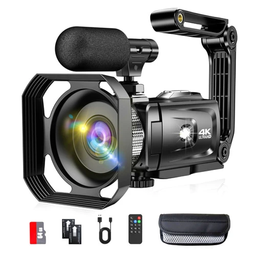Hojocojo 4K Video Camera Camcorder, Video Recorder 4K 60fps/48MP