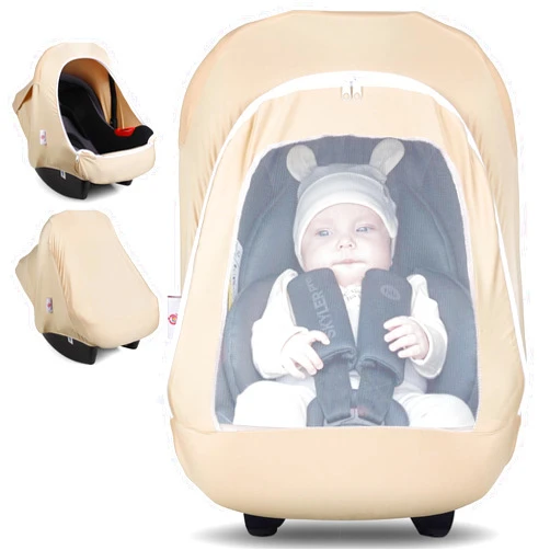 Metplus 2-in-1 Baby Car Seat Canopy, Multi Use Privacy Sun Shade, Protect Baby's Safety with Style, Infant Carrier Covers for Boys & Girls