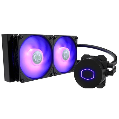 Cooler Master MasterLiquid ML240L V2 RGB CPU Liquid Cooler - Brighter Lighting Effects, 3rd Gen. Pump, Superior Radiator and Dual Advanced 120 mm SickleFlow Fans, Black
