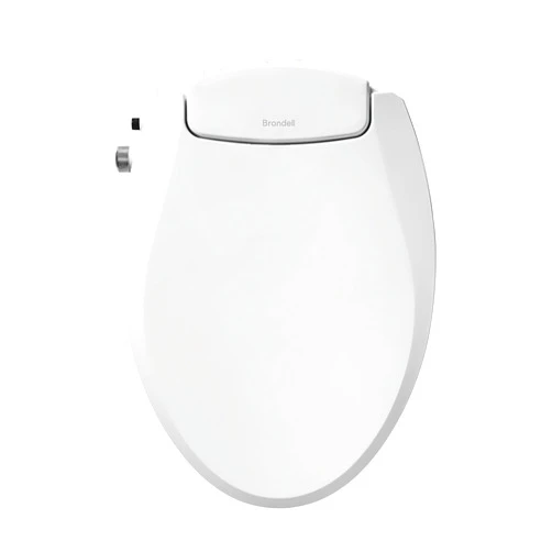 Brondell Bidet Toilet Seat Non-Electric Swash Ecoseat, Fits Elongated Toilets, White - Dual Nozzle System, Ambient Water Temperature - Bidet with Easy Installation