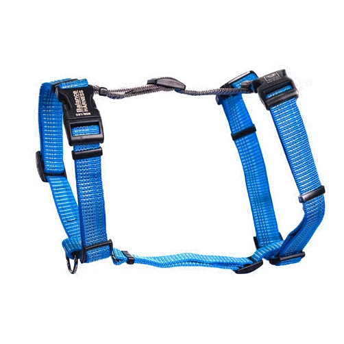 Blue-9 Reflective Buckle-Neck Balance Harness, Fully Customizable Fit No-Pull Harness with 3M Reflective Stitching, Ideal for Dog Training and Obedience, Made in The USA, Blue, Small