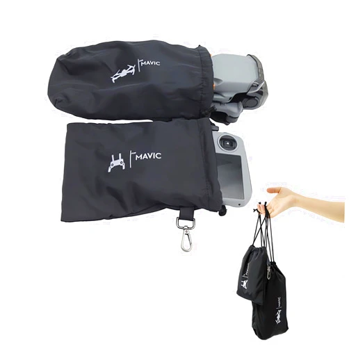 ZWLLKJGS Protective Aircraft Sleeve for Dji Air 3/Mavic 3/Mavic 3 Pro Drone,RC Controller Storage Pocket Carring Bag,Holding Fly More Combo Accessories(Drawstring+Hook)