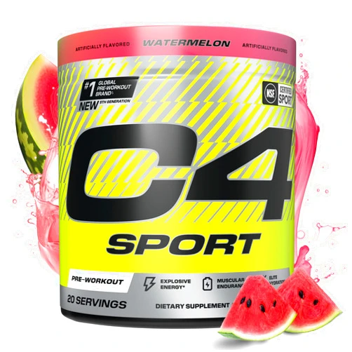 Cellucor C4 Sport Pre Workout Powder - NSF Certified for Sport - Elite Hydration - 200mg Caffeine + Creatine + Beta-Alanine - Electrolytes and Energy Supplement - Watermelon, 20 Servings