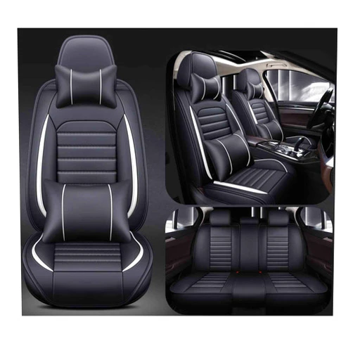 COFUNU Car Seat Cover Full Set Leather Waterproof, for Hyundai I10 I20 I30 I40 Ix20 Ix35, Universal Breathable 5-Seat Car Seat Covers All Weather to Fit Most Cars (Color : D)