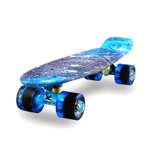 Meketec Skateboards Complete 22 Inch Mini Cruiser Retro Skateboard for Kids Boys Youths Beginners