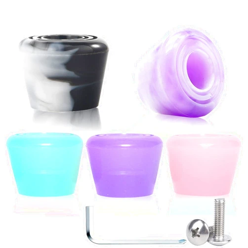 VNAKER PU Rubber Roller Skate Toe Stoppers 1 Pair with Screws