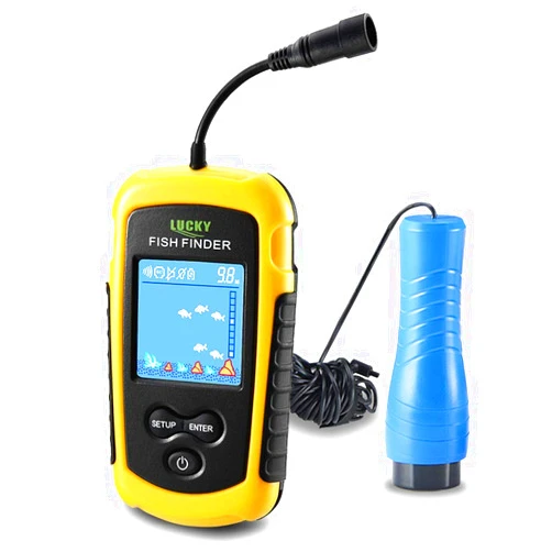 LUCKY Small Portable Fish Finder Kayak Sonar Handheld Fish Finders Ice Fishing Castable Depth Finder Boat Fisherman Gifts