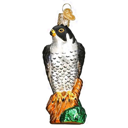 Old World Christmas Ornaments Peregrine Falcon Glass Blown Ornaments for Christmas Tree